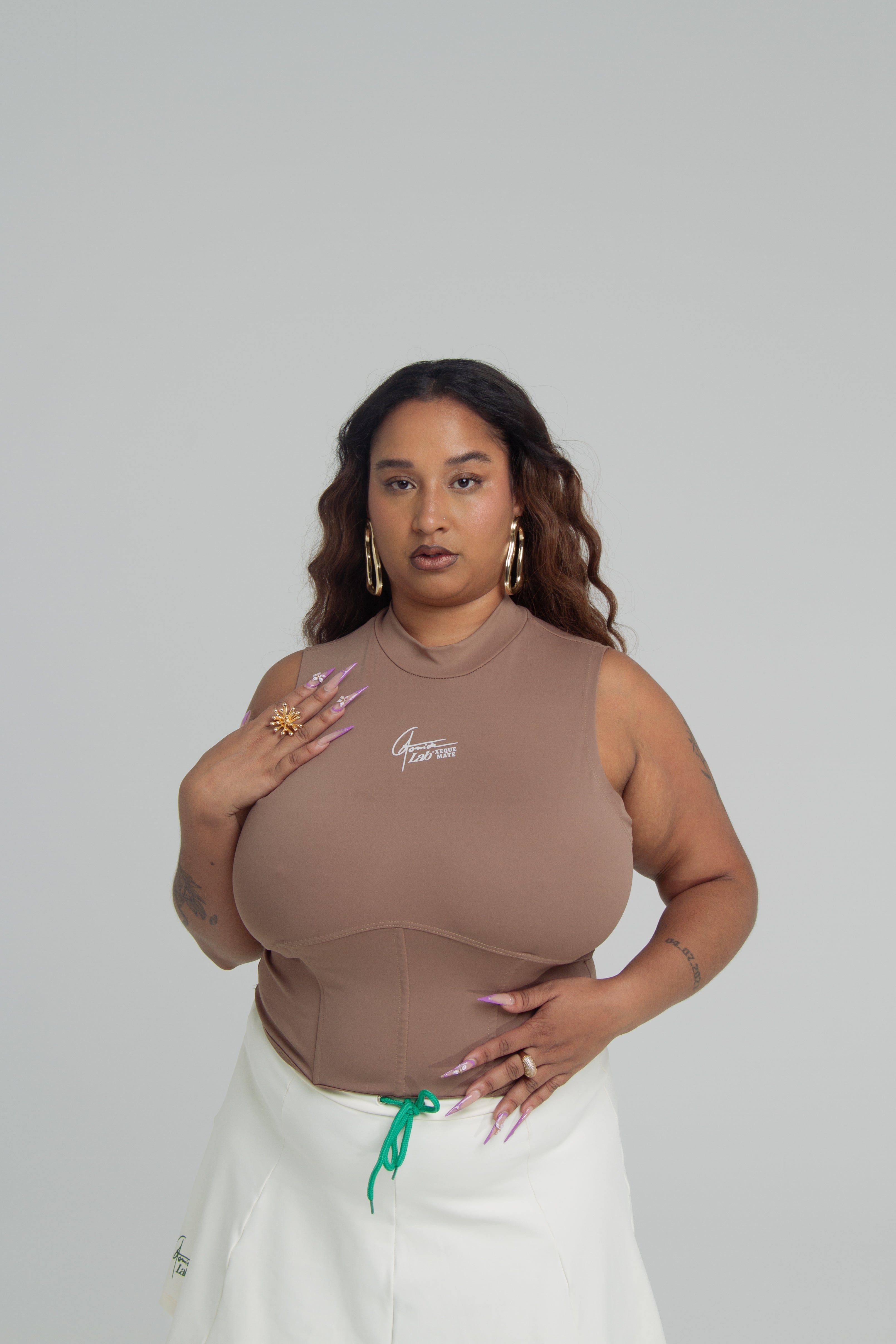 Cropped Corset Agomide e Lab Xeque Mate