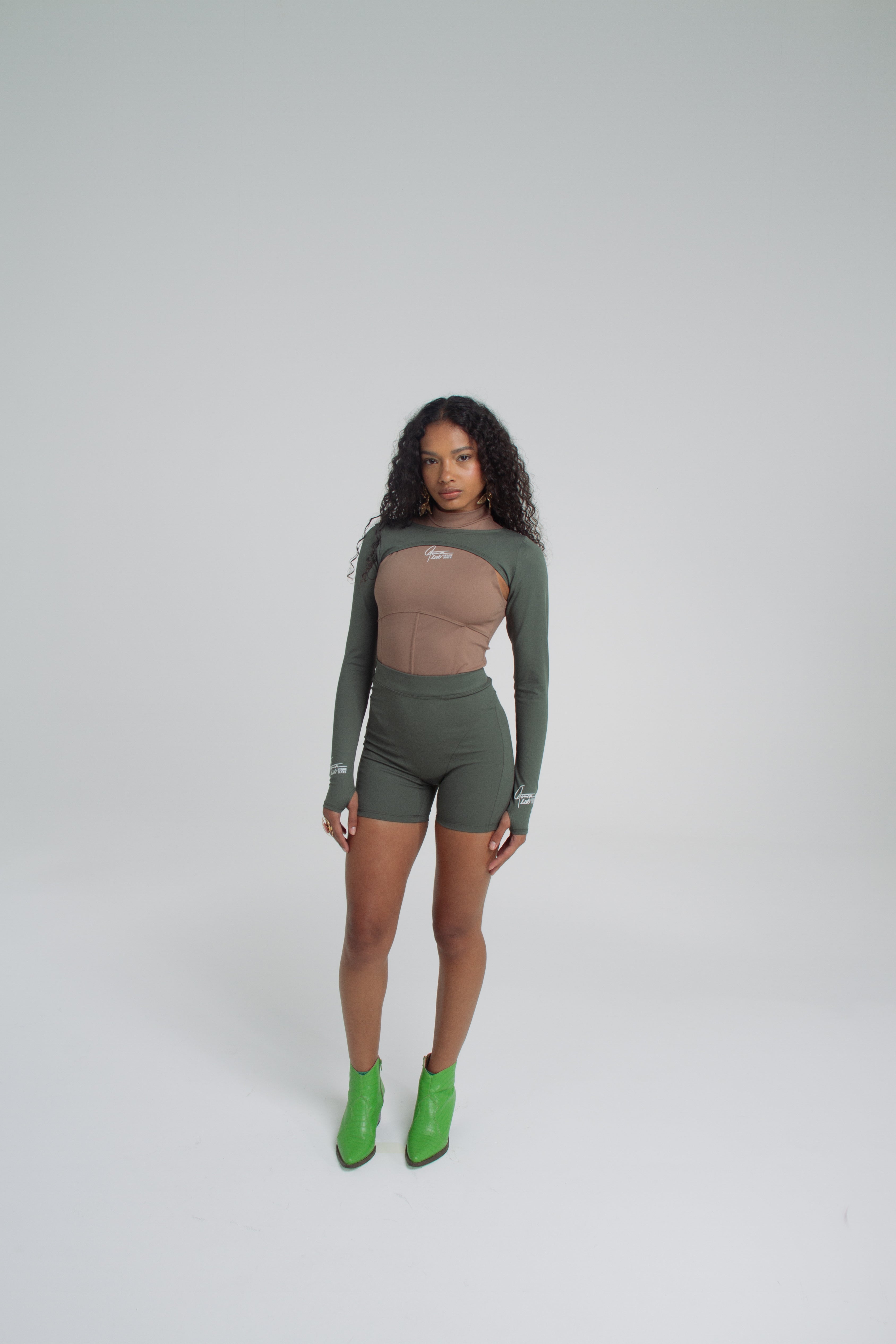 Short Biker Verde Agomide e Lab Xeque Mate