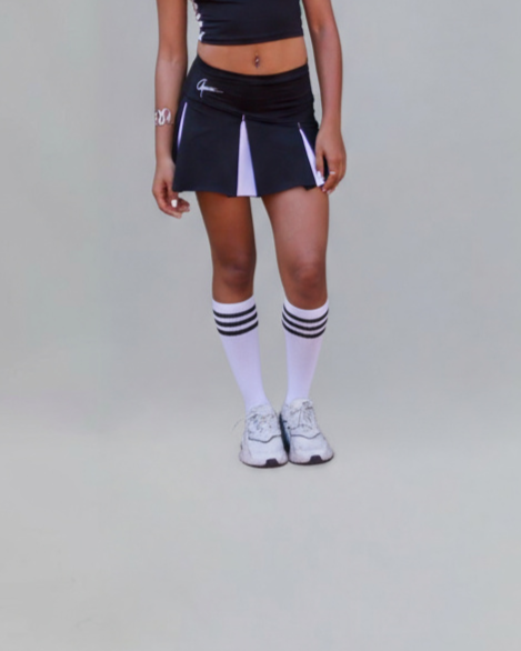 Saia Plissada Preta Agomide - Loja Online Agomide