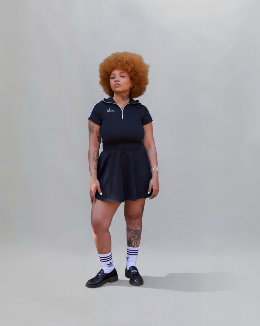 Vestido Rodado Preto com Ziper Agomide - Loja Online Agomide