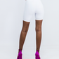 Short Biker Branco Agomide 
