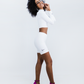 Short Biker Branco Agomide 
